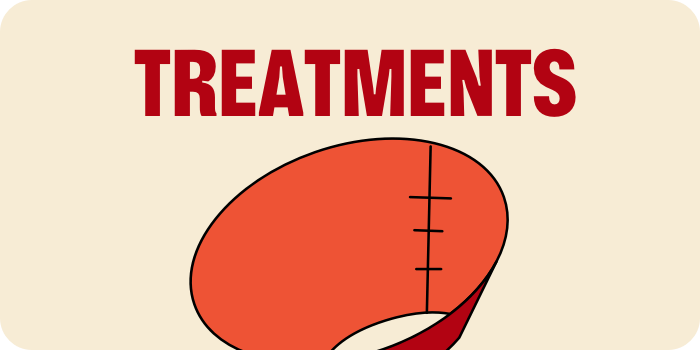 Problems and Treatments. Red cone illustration.