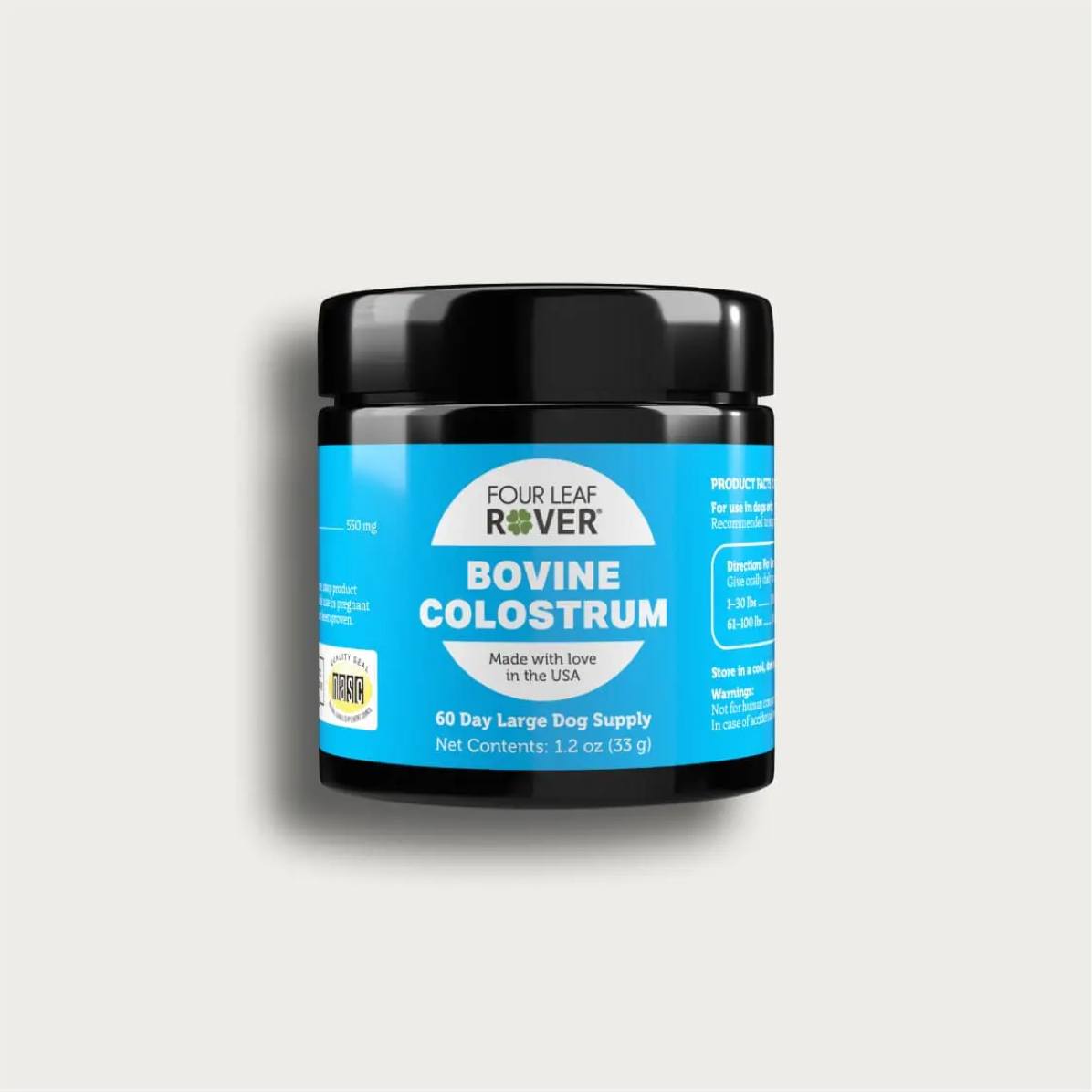 Bovine Colostrum - Four Leaf Rover supplement